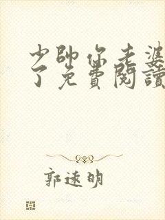 少帅你老婆又跑了免费阅读全