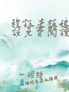 程钰老板娘的小说免费阅读无弹窗