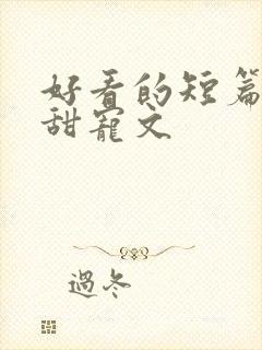好看的短篇言情甜宠文