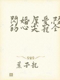 闪婚厚爱,陆少的心尖宠全文免费阅读