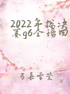 2022年总决赛g6全场回放