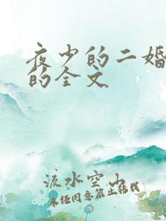 夜少的二婚新妻的全文