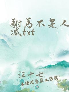 驸马不是人无删减txt