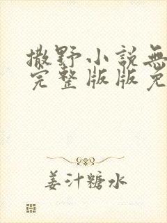 撒野小说无删减完整版版免费阅读