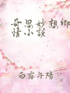 奇思妙想乡村乱情小说