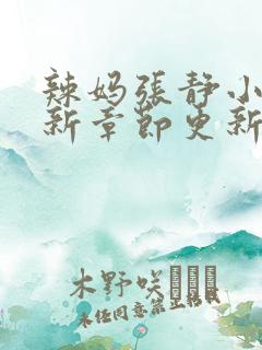 辣妈张静小说最新章节更新时间