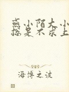 燕小陌大小姐她总是不求上进