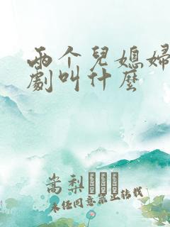 两个儿媳妇的韩剧叫什么