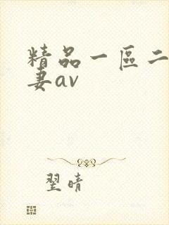精品一区二区人妻av