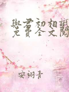 与君初相识小说免费全文阅读