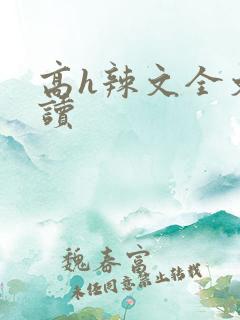 高h辣文全文阅读