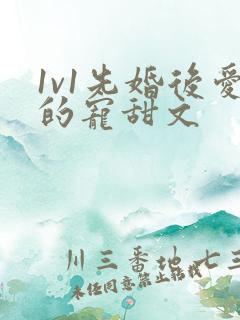 1v1先婚后爱的宠甜文