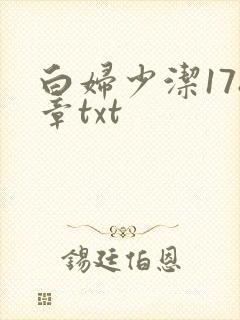 白妇少洁178章txt