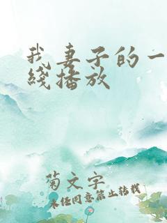 我妻子的一切在线播放