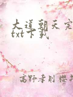 大道朝天完整版txt下载