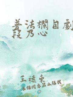 普法栏目剧张淼段乃心