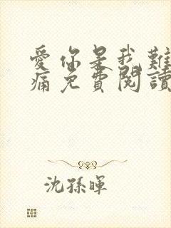 爱你是我难言的痛免费阅读免费