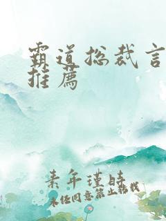 霸道总裁言情文推荐