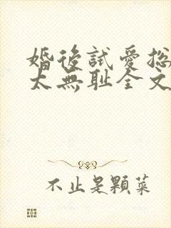 婚后试爱总裁别太无耻全文免费阅读