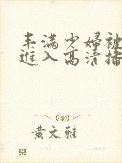 丰满少妇被猛烈进入高清播放,