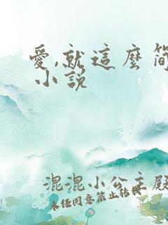 爱,就这么简单 小说