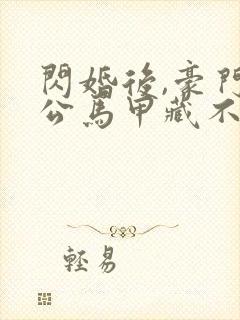 闪婚后,豪门老公马甲藏不住3