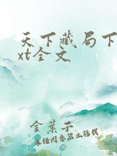 天下藏局下载txt全文
