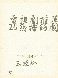 电视剧推荐2025热播的剧在线观看