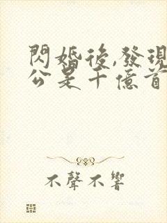 闪婚后,发现老公是千亿首富i