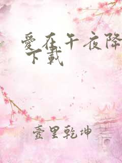 爱在午夜降临前 下载