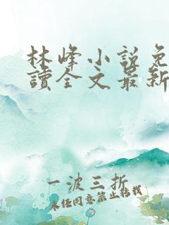 林峰小说免费阅读全文最新章节