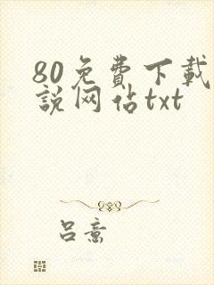 80免费下载小说网站txt