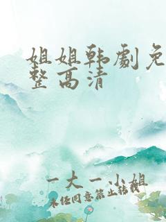 姐姐韩剧免费完整高清