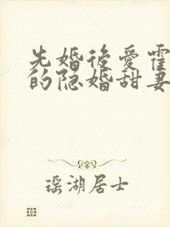 先婚后爱霍先生的隐婚甜妻大结局?