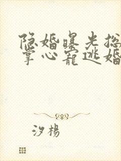 隐婚曝光总裁的掌心宠逃婚了姜棠