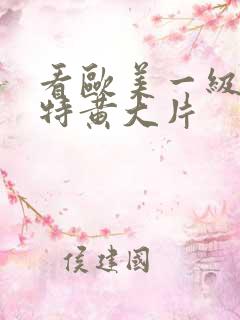看欧美一级特黄特黄大片