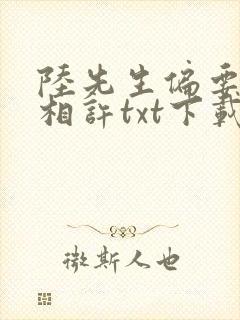 陆先生偏要以婚相许txt下载