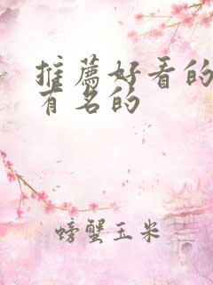 推荐好看的书籍有名的
