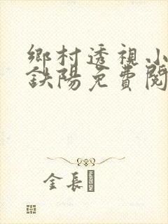 乡村透视小神医铁阳免费阅读