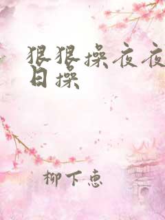狠狠操夜夜操日日操