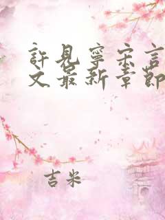 许见宁宋言深全文最新章节免费阅读