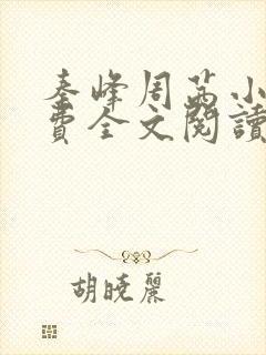 秦峰周茜小说免费全文阅读