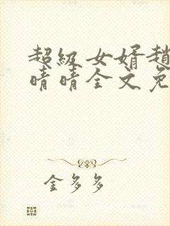 超级女婿赵旭李晴晴全文免费