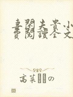妻闲夫贵小说免费阅读全文
