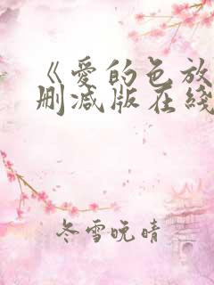 《爱的色放》未删减版在线观看