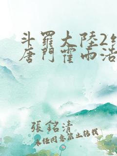 斗罗大陆2绝世唐门霍雨浩武魂