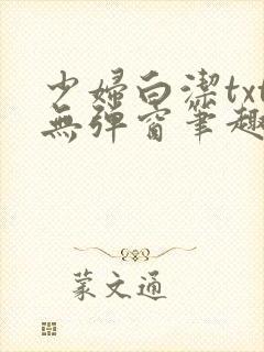 少妇白洁txt无弹窗笔趣阁