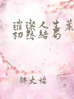 璀璨人生叶辰萧初然结局