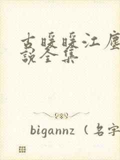古暖暖江尘御小说全集