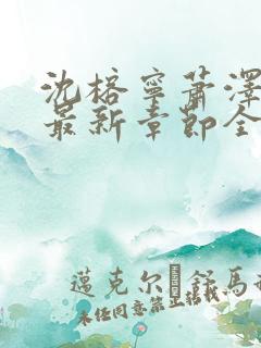 沈榕宁萧泽小说最新章节全文阅读